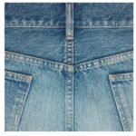 CELINE SKATE SHORTS IN ELECTRIC SKY WASH DENIM ELECTRIC SKY