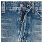 CELINE SKATE SHORTS IN ELECTRIC SKY WASH DENIM