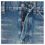 CELINE SKATE SHORTS IN ELECTRIC SKY WASH DENIM