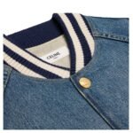 CELINE TEDDY JACKET IN CLEAN OCEAN BREATHE WASH DENIM