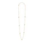 LES PERLES CELINE SAUTOIR IN RESIN PEARLS AND BRASS WITH GOLD FINISH