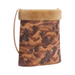CELINE BUCKET IN SHEARLING PALM TREES PRINT