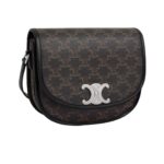 CELINE MEDIUM BESACE TRIOMPHE IN TRIOMPHE CANVAS AND CALFSKIN