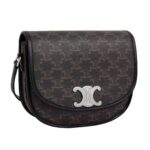 CELINE MEDIUM BESACE TRIOMPHE IN TRIOMPHE CANVAS AND CALFSKIN