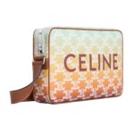 CELINE MEDIUM MESSENGER BAG IN TRIOMPHE CANVAS SUNSET AND CALFSKIN