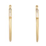 CELINE SYSTEME LARGE HOOPS IN YELLOW GOLD AND DIAMONDS