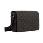 CELINE FLAP MESSENGER IN TRIOMPHE CANVAS AND CALFSKIN