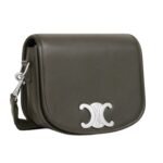 CELINE SMALL BESACE STRAP TRIOMPHE IN SUPPLE NATURAL CALFSKIN DARK ARMY