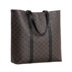 CELINE CABAS WITH BUCKLE IN TRIOMPHE CANVAS AND CALFSKIN