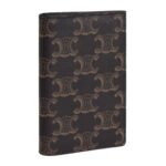 CELINE VERTICAL CARD HOLDER IN TRIOMPHE CANVAS BLACK