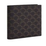 CELINE BI FOLD WALLET WITH COIN COMPARTMENT IN TRIOMPHE CANVAS
