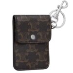 CELINE KEYRING FLAT CARD HOLDER IN TRIOMPHE CANVAS