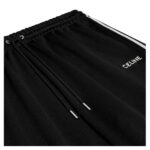 CELINE TRACKSUIT PANTS IN DOUBLE FACE JERSEY BLACK-WHITE