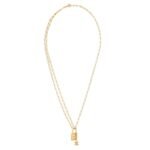CELINE TRIOMPHE LOCK NECKLACE IN BRASS WITH GOLD FINISH