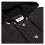CELINE LOOSE TEDDY JACKET IN CHARCOAL WASH DENIM