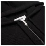 CELINE TRIOMPHE HOODED SWEATER IN WOOL AND CASHMERE BLACK-OFF WHITE