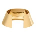 CELINE FORMES ABSTRAITES PYRAMID CUFF IN BRASS WITH GOLD FINISH