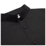 CELINE LOOSE SHIRT WITH INVERTED COLLAR IN COTTON POPLIN BLACK