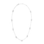 CELINE MINI TRIOMPHE NECKLACE IN BRASS WITH RHODIUM FINISH