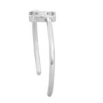 CELINE TRIOMPHE ASYMMETRIC CUFF IN BRASS WITH RHODIUM FINISH