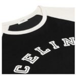 CELINE LOOSE T SHIRT IN COTTON JERSEY BLACK-WHITE