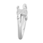 CELINE TRIOMPHE ASYMMETRIC RING IN BRASS WITH RHODIUM FINISH