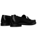 CELINE LUCO TRIOMPHE LOAFER IN POLISHED BULL BLACK-OPTIC WHITE