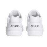 CELINE TRAINER CT 07 LOW LACE UP SNEAKER IN CALFSKIN OPTIC WHITE