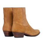 CELINE WESTERN ZIPPED BOOTS IN SUEDE CALFSKIN