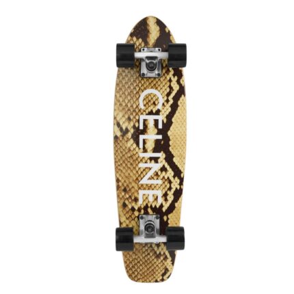 CELINE MINI CRUISER IN WOOD WITH PYTHON AND CELINE PRINT MULTICOLOR