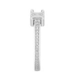 CELINE TRIOMPHE SPARKLE RING IN STRASS AND BRASS WITH RHODIUM FINISH