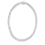 CELINE MESH NECKLACE IN STERLING SILVER WITH RHODIUM FINISH