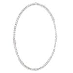 CELINE TRIOMPHE SMALL GOURMETTE NECKLACE IN BRASS WITH RHODIUM FINISH