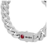 CELINE LES POINÇONS BRACELET IN STERLING SILVER AND GARNET
