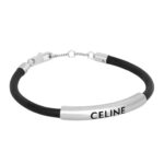 CELINE PLEIN SOLEIL BRACELET IN CALFSKIN AND BRASS WITH RHODIUM FINISH