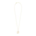 CELINE TRIOMPHE FRAME SPARKLE NECKLACE IN STRASS AND BRASS WITH GOLD FINISH