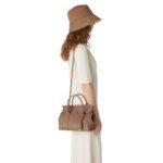 LORO PIANA LOOM BAG L25 FOSSIL-SUN GOLD