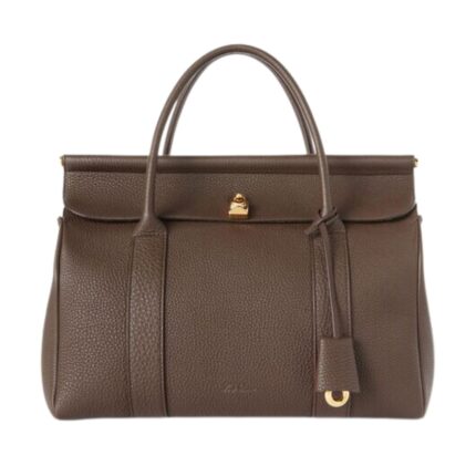 LORO PIANA LOOM BAG L32 DARK CHOCOLATE LIQUORICE