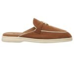 LORO PIANA CHARMS WALK BABOUCHE LOAFER EUCALYPTUS