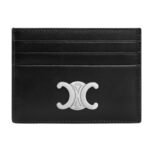 CELINE CARD HOLDER TRIOMPHE IN SHINY CALFSKIN CAPPUCCINO