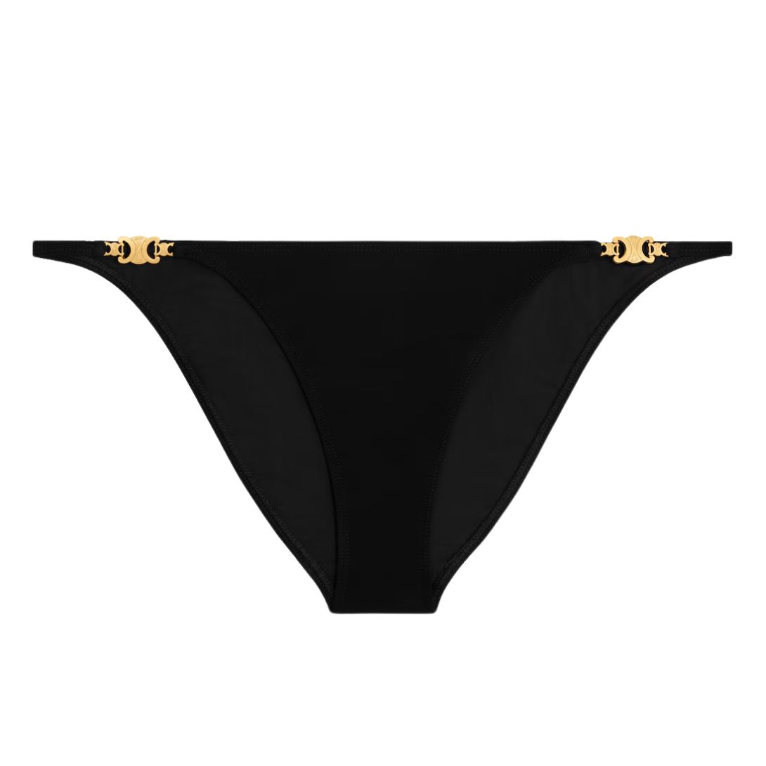 4 CELINE TRIOMPHE SWIMSUIT BOTTOM IN MATTE JERSEY BLACK