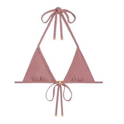 CELINE TRIOMPHE TRIANGLE TOP IN MATTE JERSEY ROSE PASSE