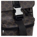 CELINE BACKPACK IN TRIOMPHE CANVAS AND CALFSKIN