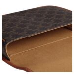 CELINE SMALL FOLCO MESSENGER IN TRIOMPHE CANVAS AND CALFSKIN