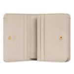 CELINE TRIOMPHE COMPACT WALLET IN SHINY CALFSKIN LIGHT STONE
