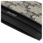 CELINE MEDIUM CARD HOLDER IN TRIOMPHE CANVAS AND CALFSKIN BEIGE