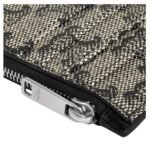 CELINE ZIPPED CARD HOLDER IN TRIOMPHE CANVAS AND CALFSKIN