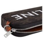 CELINE HORIZONTAL POUCH IN TRIOMPHE CANVAS WITH CELINE PRINT