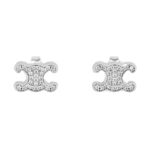CELINE TRIOMPHE RHINESTONE STUDS IN STRASS AND BRASS WITH GOLD FINISH