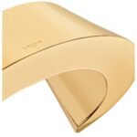 CELINE FORMES ABSTRAITES PYRAMID CUFF IN BRASS WITH GOLD FINISH